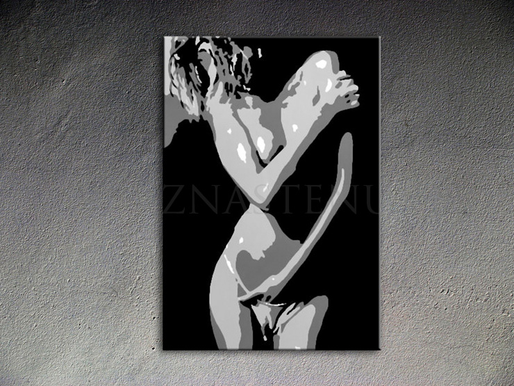 Malovaný POP ART obraz na stěnu Nude Woman