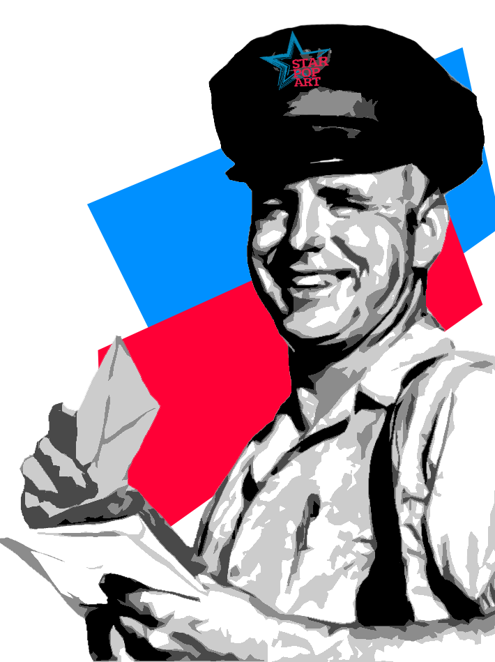 pop art poštár