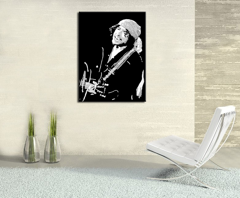 Malovaný POP ART obraz na stěnu Bob Dylan