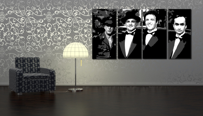 Malovaný POP ART obraz na stěnu Corleone Family 