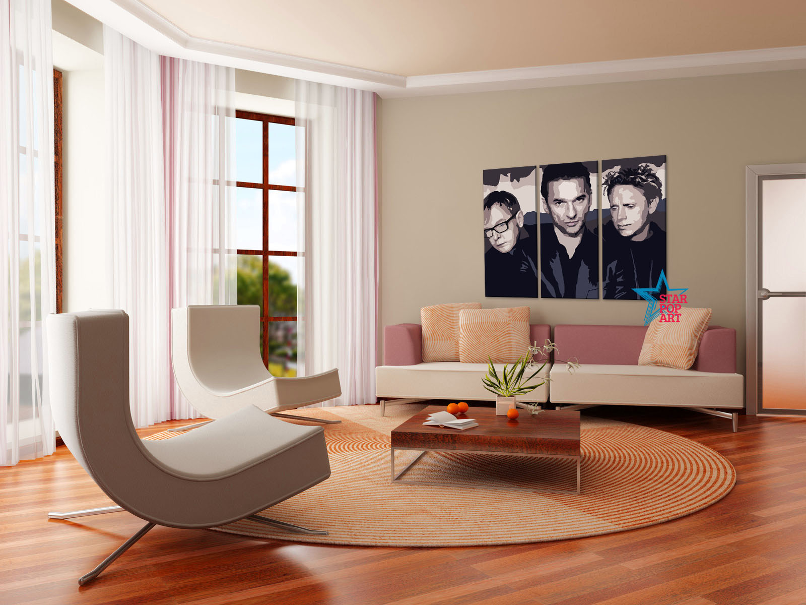 Malovaný POP ART obraz na stěnu Depeche Mode 