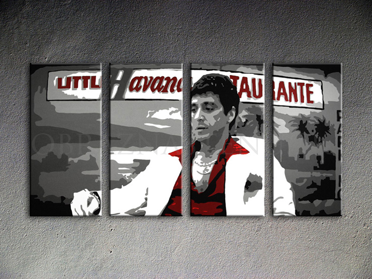 Malovaný POP ART obraz na stěnu HAVANA - AL PACINO 