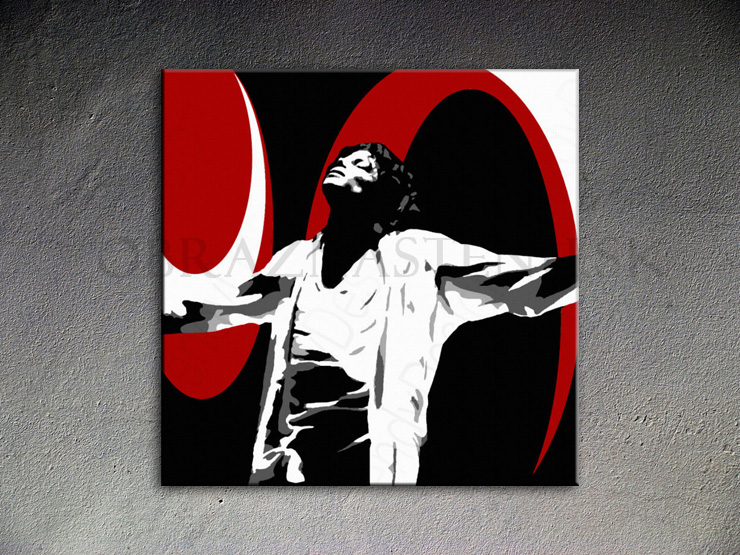 Malovaný POP ART obraz na stěnu Michael Jackson