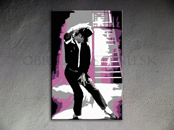 Malovaný POP ART obraz na stěnu Michael Jackson