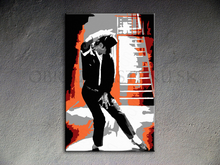 Malovaný POP ART obraz na stěnu Michael Jackson 1 dielny