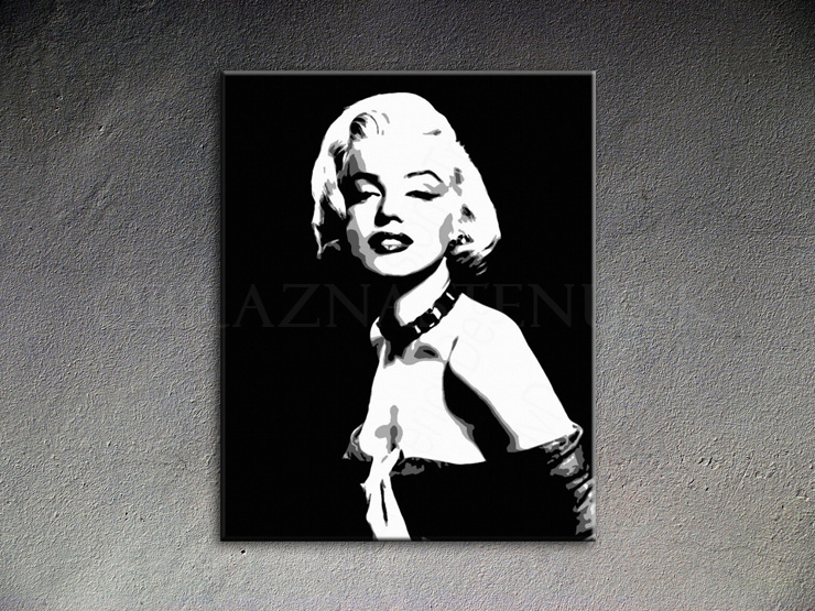 Malovaný POP ART obraz na stěnu Marilyn Monroe