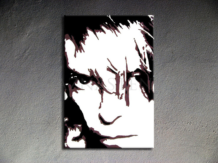 Malovaný POP ART obraz na stěnu David Bowie