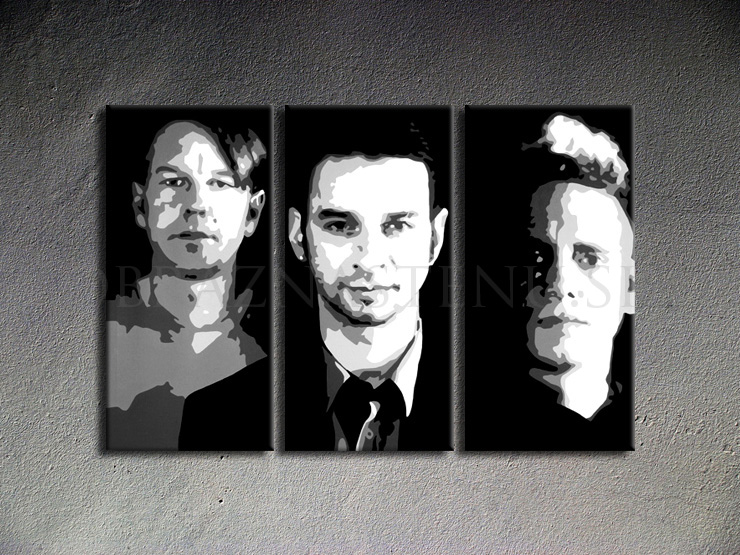 Malovaný POP ART obraz na stěnu Depeche Mode 