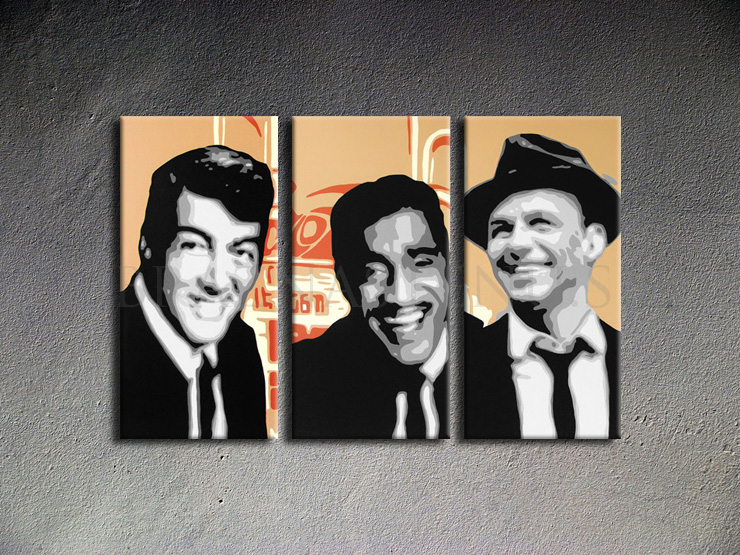 Malovaný POP ART obraz na stěnu Rat Pack 