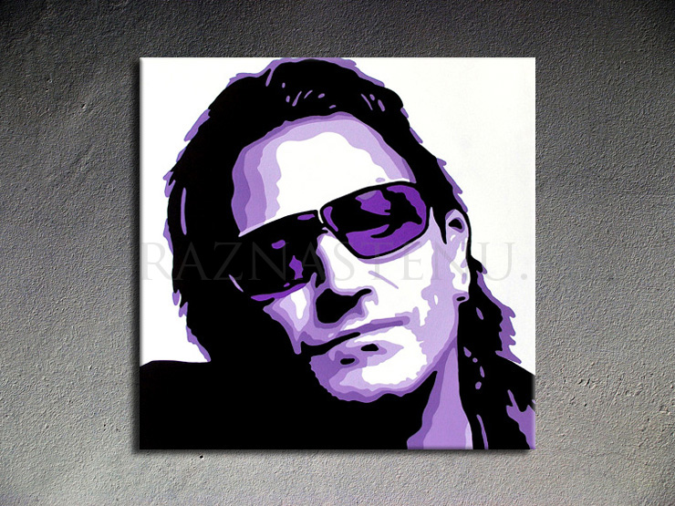 Malovaný POP ART obraz na stěnu  Bono-U2