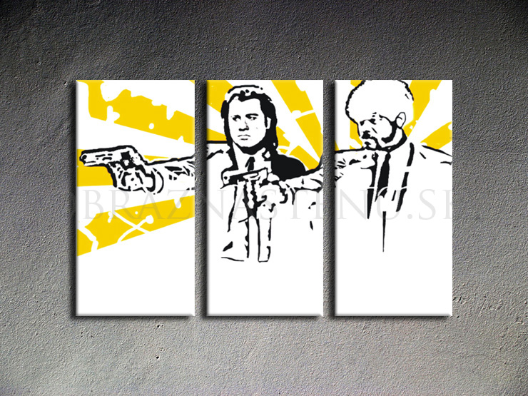 Malovaný POP ART obraz na stěnu Pulp fiction 