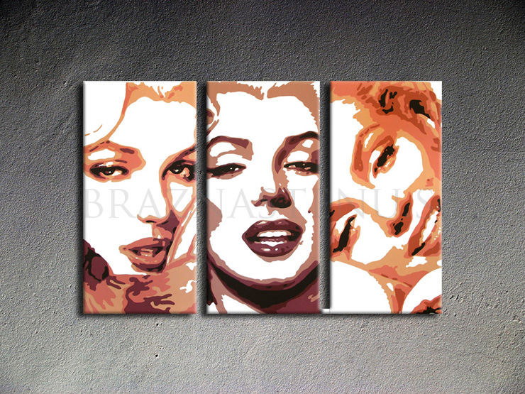 Malovaný POP ART obraz na stěnu Marilyn Monroe 