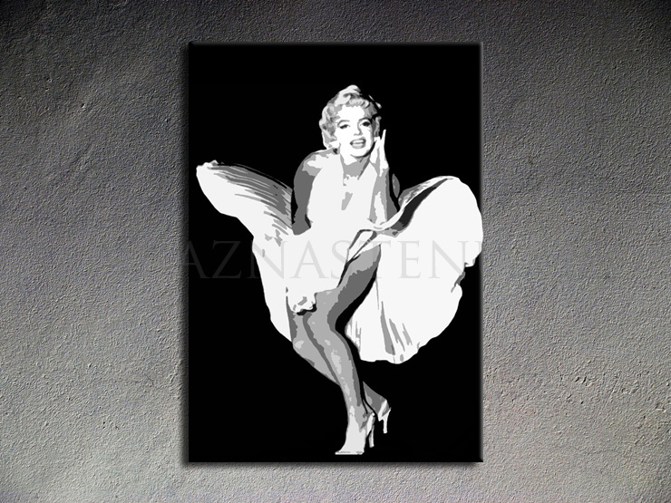 Malovaný POP ART obraz na stěnu Marilyn Monroe