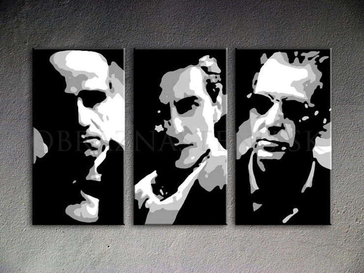 Malovaný POP ART obraz na stěnu GODFATHER 