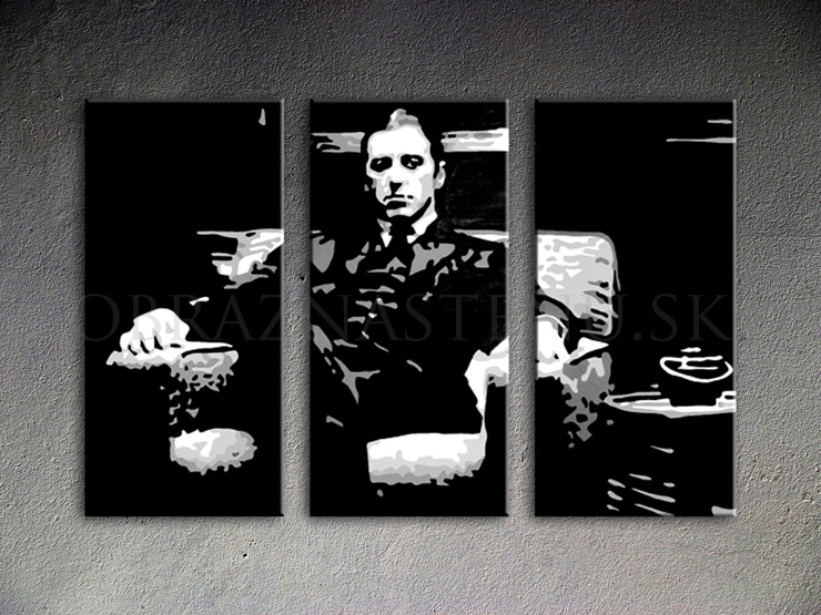 Malovaný POP ART obraz na stěnu GODFATHER 