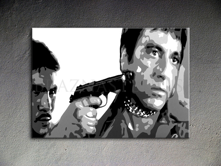 Malovaný POP ART obraz na stěnu AL PACINO