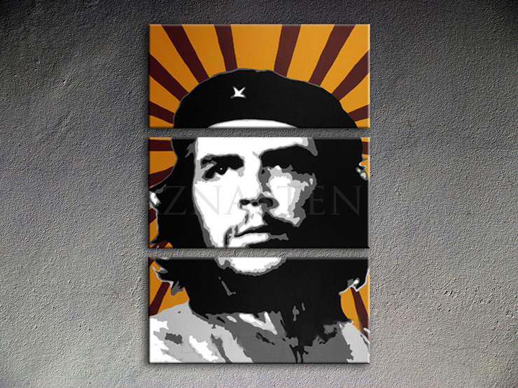 Malovaný POP ART obraz na stěnu Che Guevara