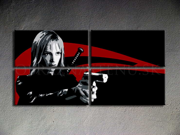 Malovaný POP ART obraz na stěnu Kill Bill 