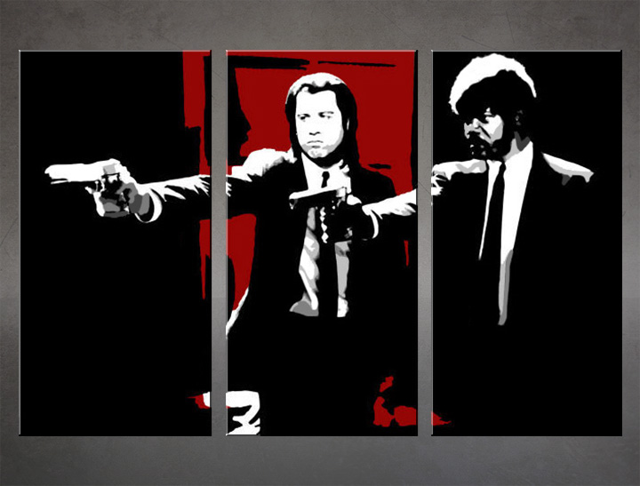 Malovaný POP ART obraz na stěnu Pulp Fiction 