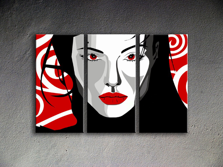 Malovaný POP ART obraz na stěnu Nice WOMAN