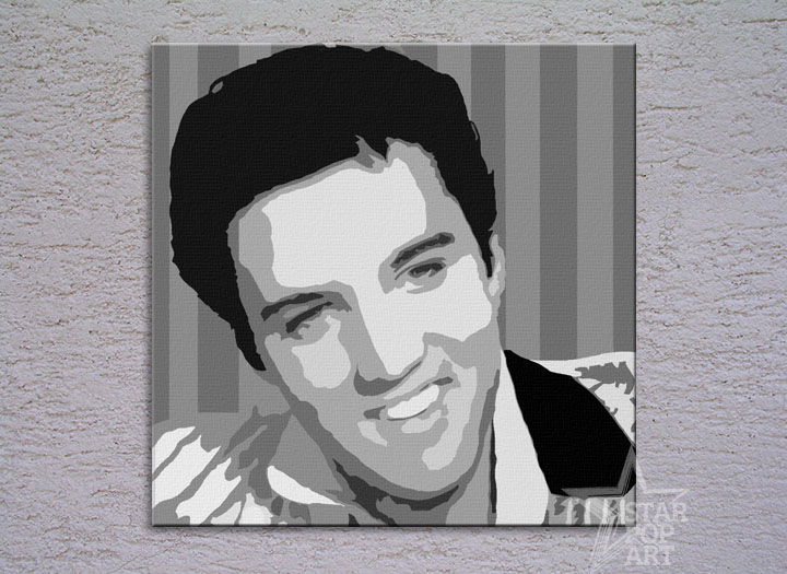 Malovaný POP ART obraz na stěnu Elvis Presley