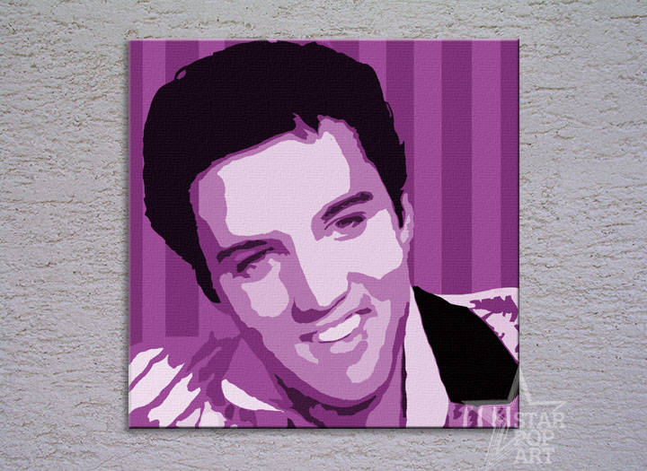 Malovaný POP ART obraz na stěnu Elvis Presley