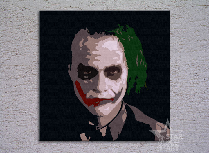 Malovaný POP ART obraz na stěnu JOKER