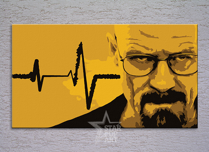 Malovaný POP ART obraz na stěnu BREAKING BAD