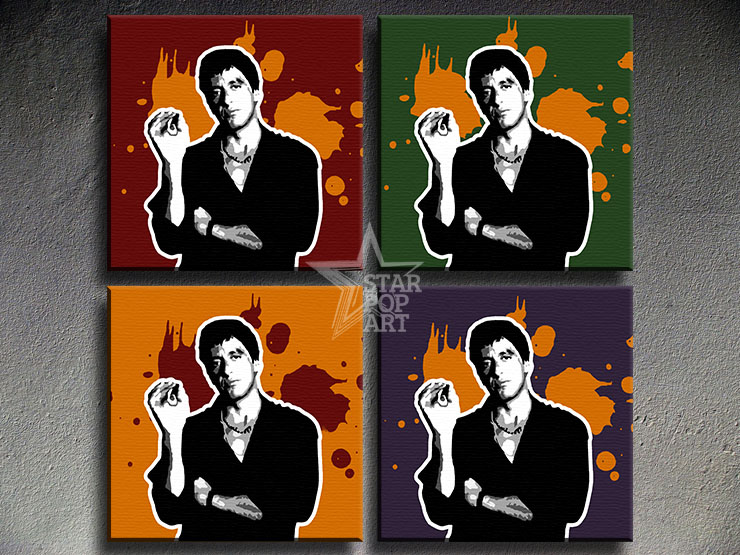 Malovaný POP ART obraz na stěnu AL PACINO