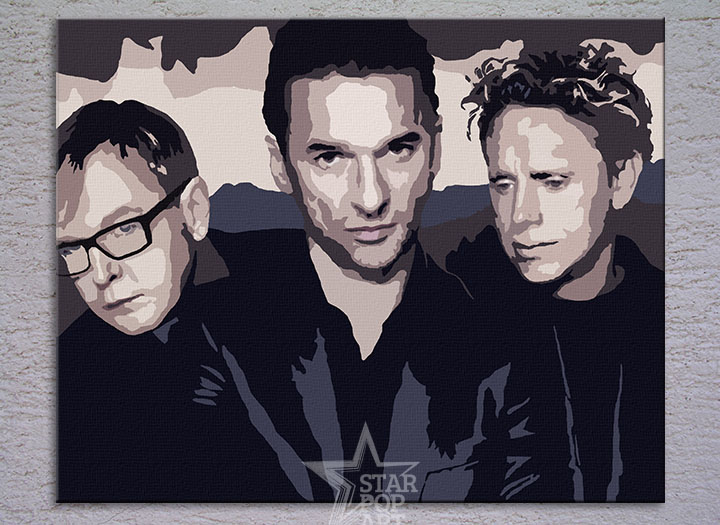 Malovaný POP ART obraz na stěnu Depeche Mode