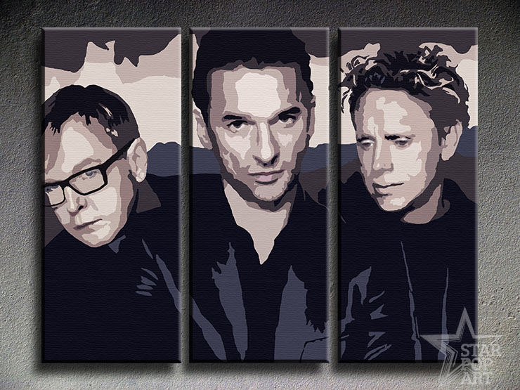 Malovaný POP ART obraz na stěnu Depeche Mode 