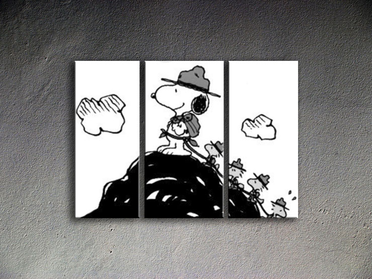 Malovaný POP ART obraz na stěnu SNOOPY