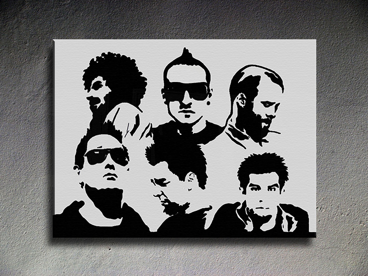 Malovaný POP ART obraz na stěnu Linkin Park 1 dílný