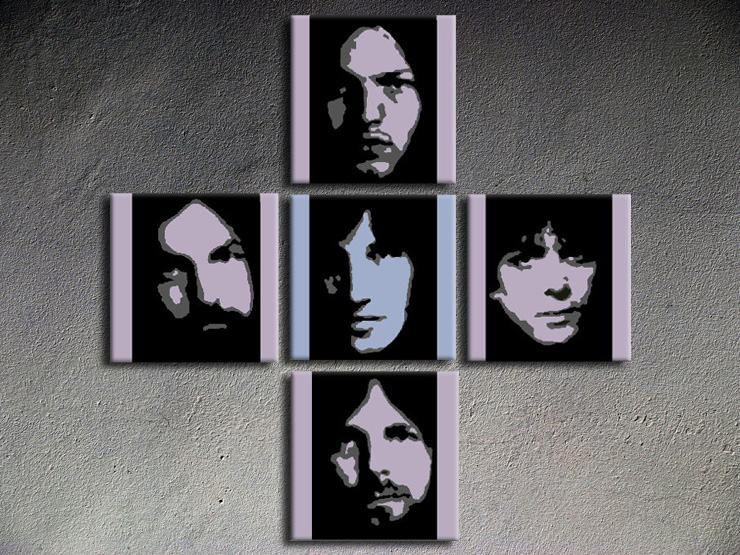 Malovaný POP ART obraz na stěnu Pink Floyd 