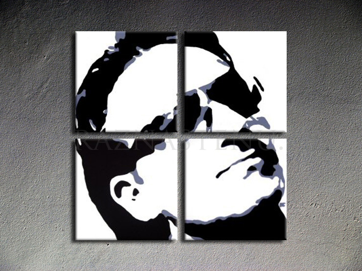 Malovaný POP ART obraz na stěnu BONO-U2 